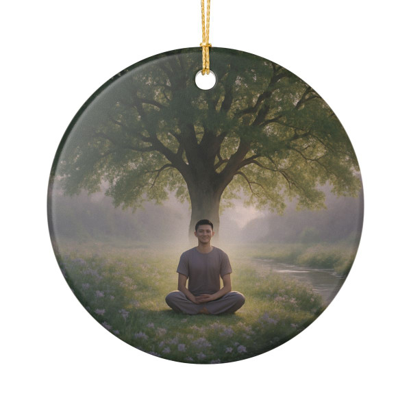 Serenity Flow - Ceramic Decoration Ornament, (1pc)