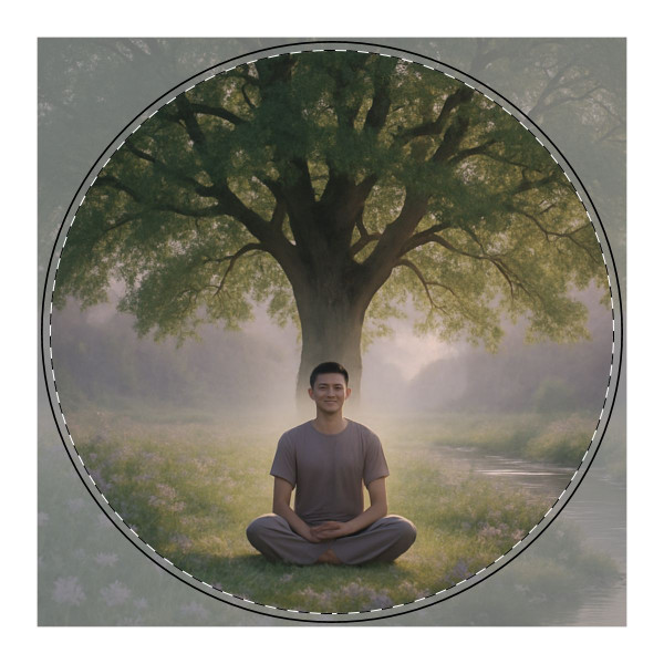 Serenity Flow - PU Leather Mouse Mat