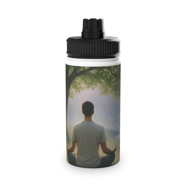 Serenity Flow - Stainless Steel Water Bottle, Sports Lid