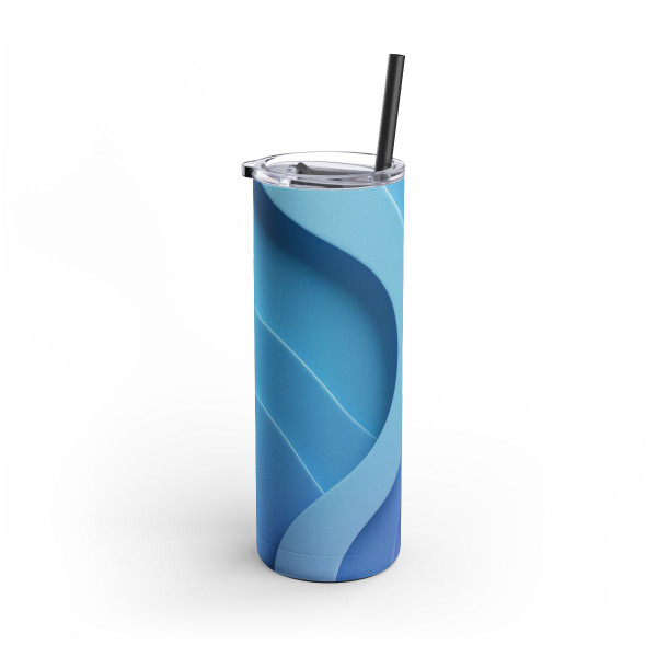 Ethereal Wave Symphony - Maars Maker Skinny Matte Tumbler, 20oz