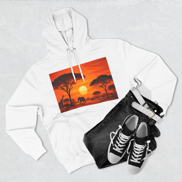 Savanna Dreamscape - Three-Panel Fleece Hoodie Savanna Dreamscape - Three-Panel Fleece Hoodie
