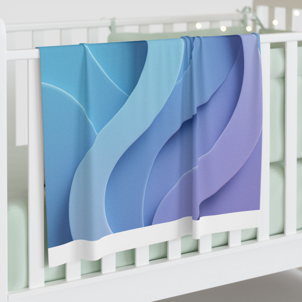 Ethereal Wave Symphony - Baby Swaddle Blanket