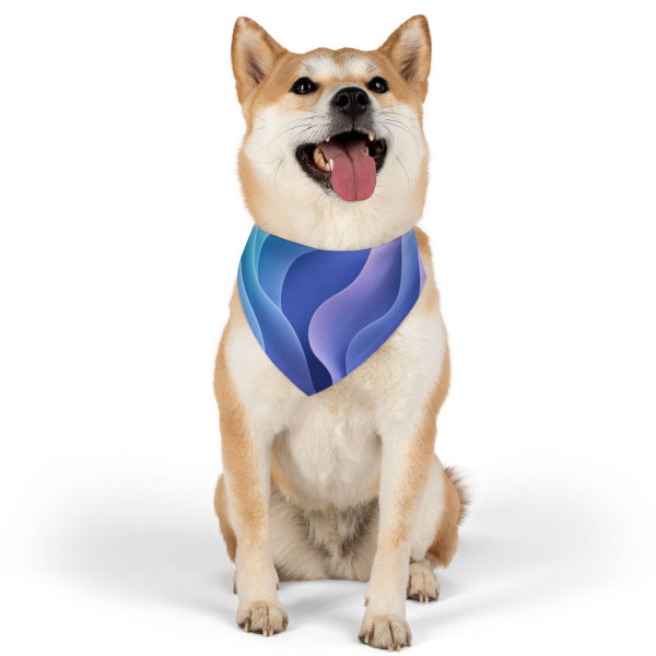 Ethereal Wave Symphony - Pet Bandana Collar Ethereal Wave Symphony - Pet Bandana Collar