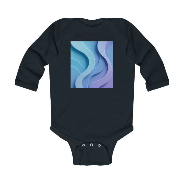 Ethereal Wave Symphony - Infant Long Sleeve Bodysuit