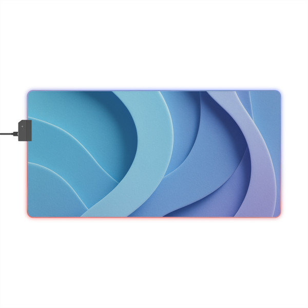 Ethereal Wave Symphony - LED Gaming Mouse Pad