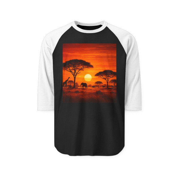 Savanna Dreamscape - Unisex Three-Quarter Sleeve Raglan Shirt Savanna Dreamscape - Unisex Three-Quarter Sleeve Raglan Shirt