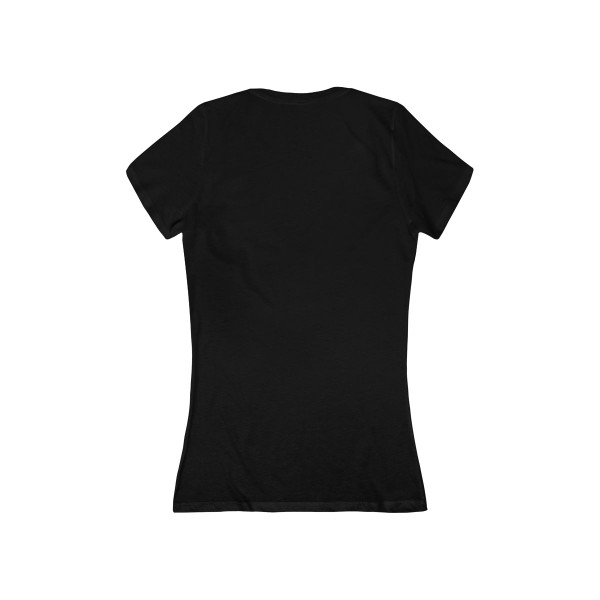 Ethereal Wave Symphony - Women's Jersey Short Sleeve Deep V-Neck Tee
