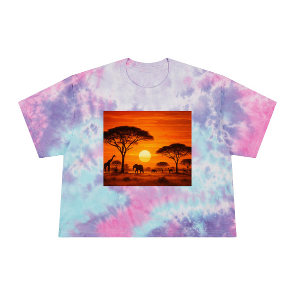 Savanna Dreamscape - Women's Tie-Dye Crop Tee
