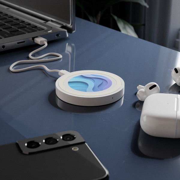 Ethereal Wave Symphony - Quake Wireless Charging Pad