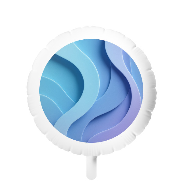 Ethereal Wave Symphony - Mylar Helium Balloon