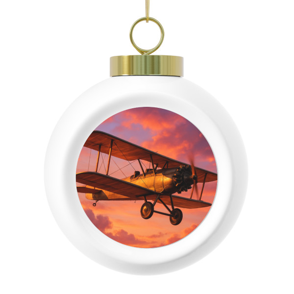 Vintage Flight Elegance - Christmas Ball Ornament