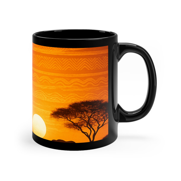 Savanna Dreamscape - Black Coffee Mug, 11oz