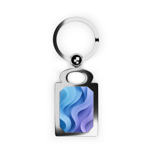 Ethereal Wave Symphony - Rectangle Photo Keyring