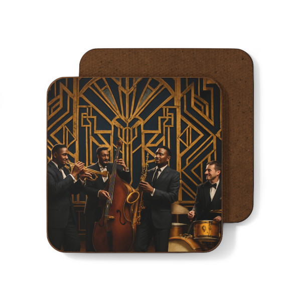 Gilded Jazz Nights - Hardboard Back Coaster