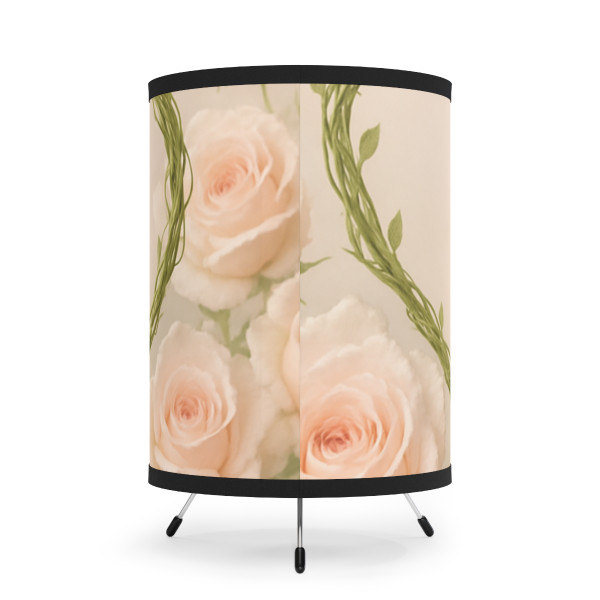 Eternal Love Blooms - Tripod Lamp with High-Res Printed Shade, US\CA plug