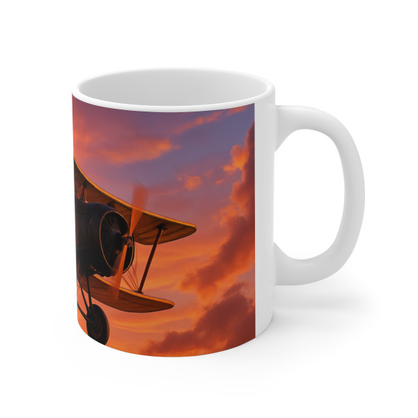 Vintage Flight Elegance - Ceramic Coffee Cups, 11oz, 15oz