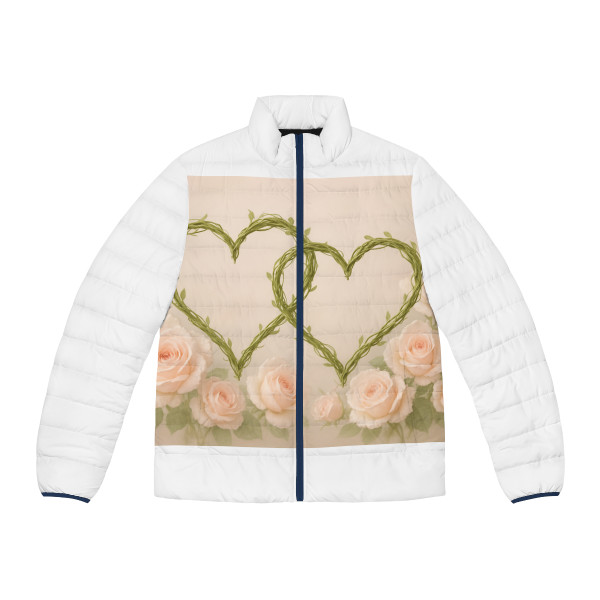 Eternal Love Blooms - Men's Puffer Jacket (AOP)