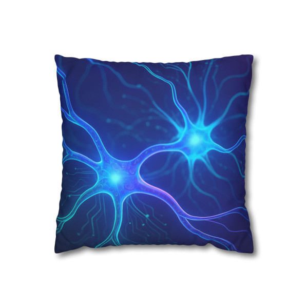 Neural Dreamscape - Square Poly Canvas Pillowcase