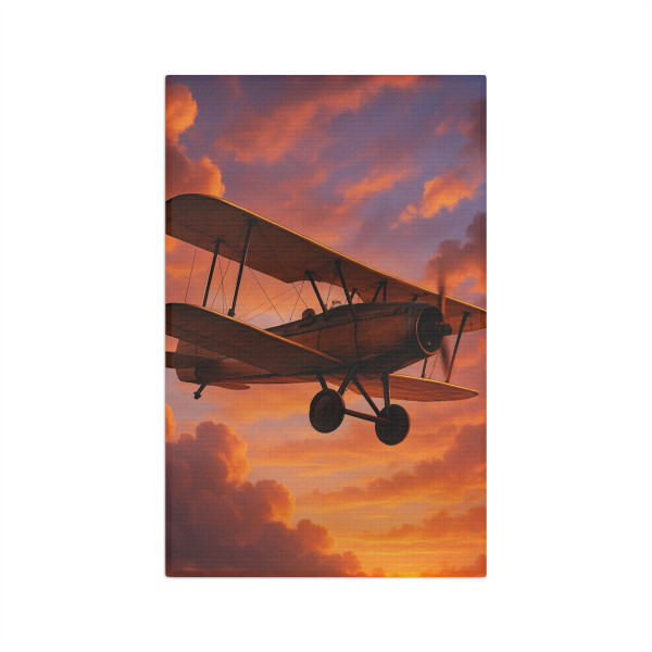 Vintage Flight Elegance - Microfiber Tea Towel
