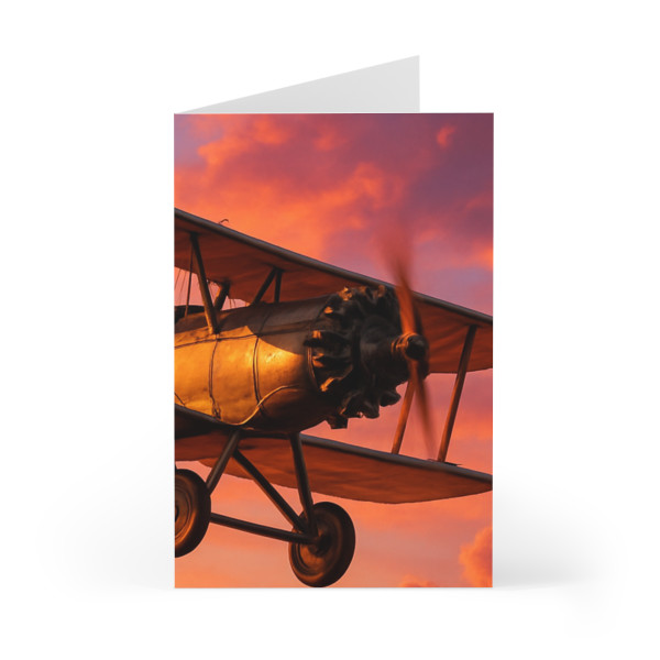 Vintage Flight Elegance - Greeting Cards (7 pcs)