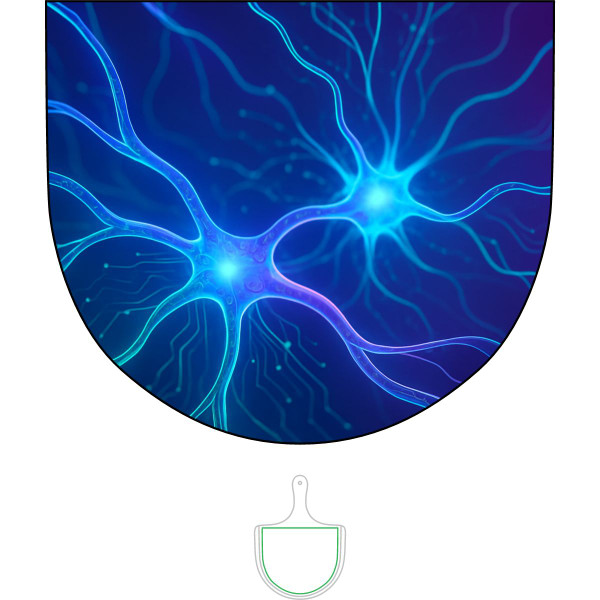 Neural Dreamscape - Bamboo Pizza Board (Engraving)