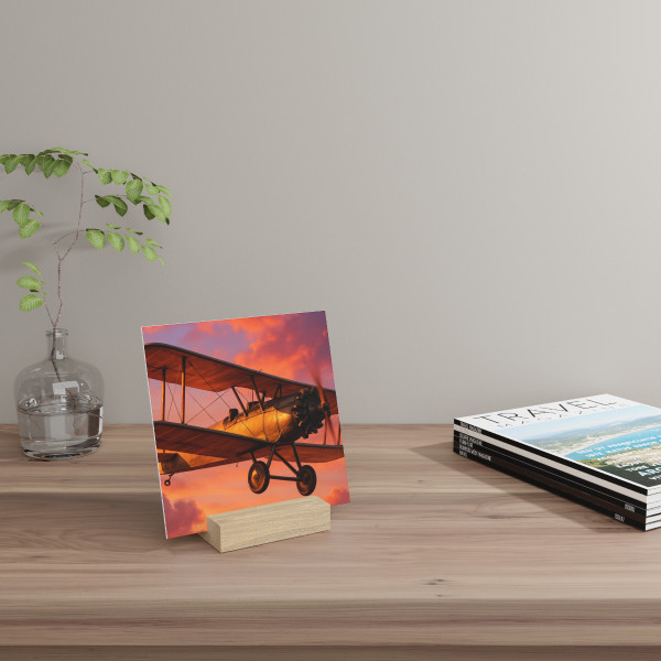 Vintage Flight Elegance - Gallery Board with Stand