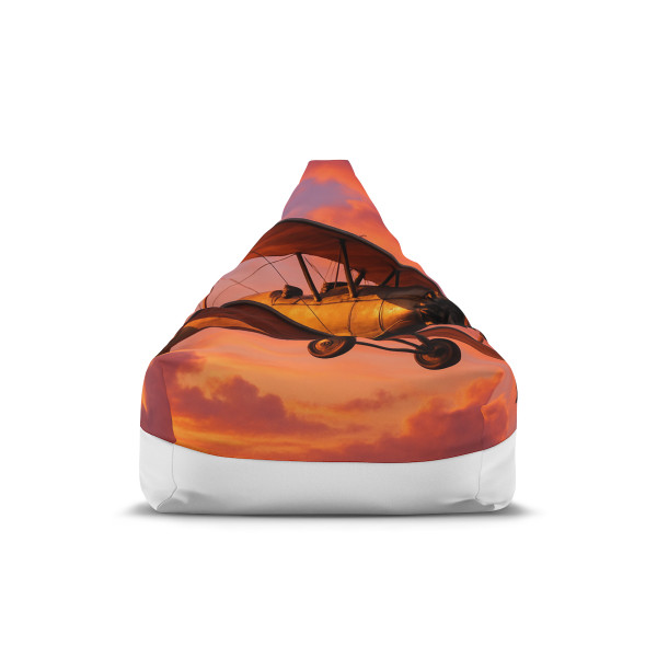 Vintage Flight Elegance - Bean Bag Chair Cover