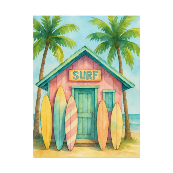 Vintage Surf Shack - Rolled Posters