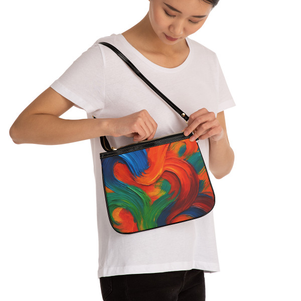 Whimsical Brushstrokes - Small Shoulder Bag