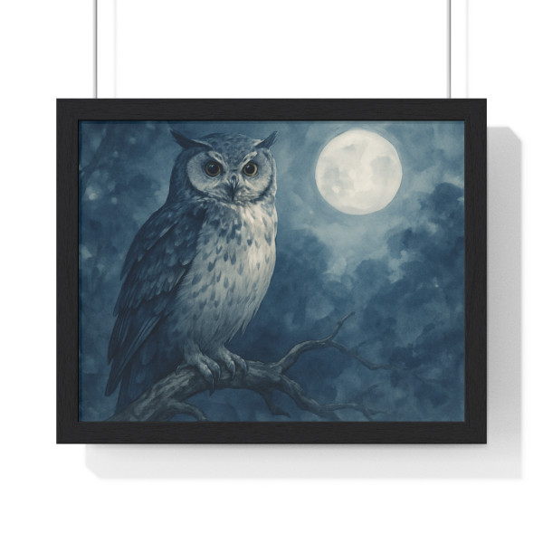 Ethereal Owl Watch - Horizontal Framed Poster