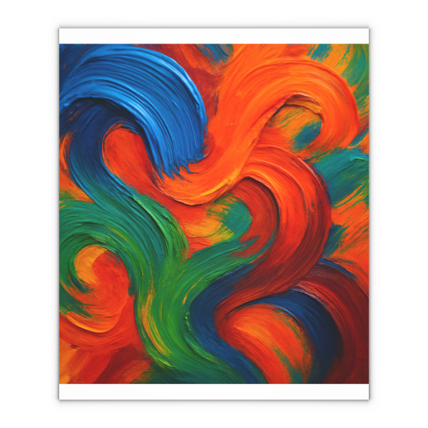 Whimsical Brushstrokes - Gift Wrapping Paper Sheets, 1pc