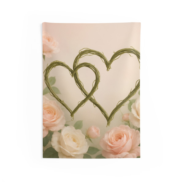 Eternal Love Blooms - Indoor Wall Tapestries