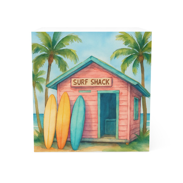 Vintage Surf Shack - Note Cube