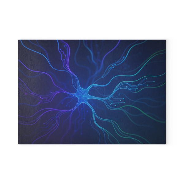 Neural Dreamscape - Glass Cutting Board