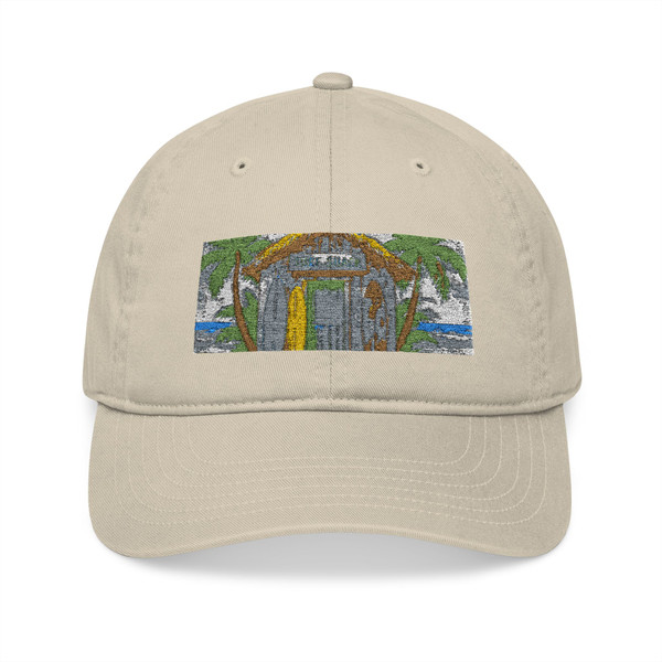 Vintage Surf Shack - Organic Baseball Cap (Embroidery)