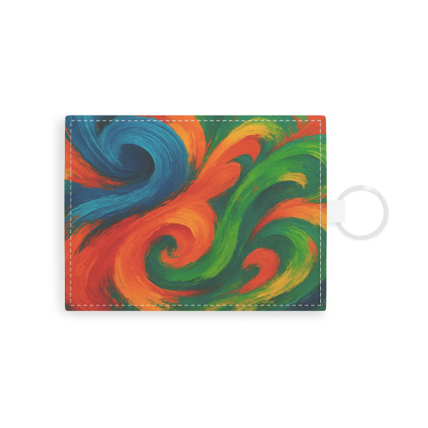 Whimsical Brushstrokes - Saffiano Leather Card Holder
