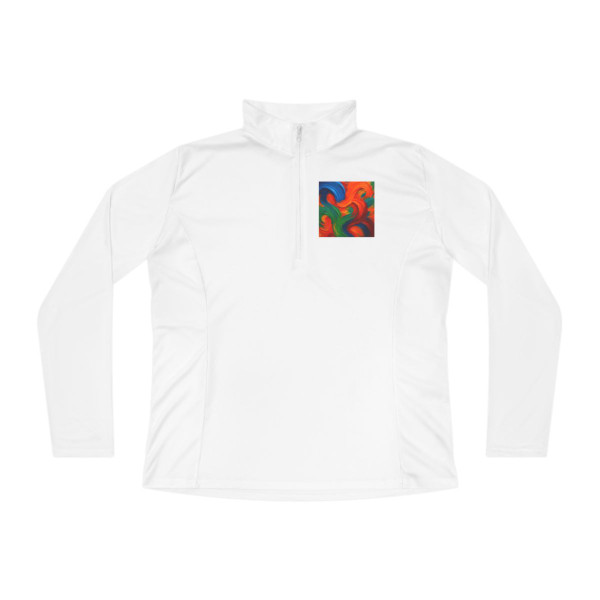Whimsical Brushstrokes - Ladies Quarter-Zip Pullover Whimsical Brushstrokes - Ladies Quarter-Zip Pullover