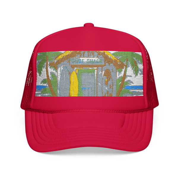 Vintage Surf Shack - Foam Trucker Hat (Embroidery)