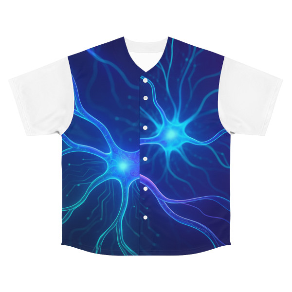 Neural Dreamscape - Men's Baseball Jersey (AOP)