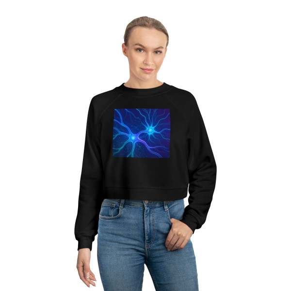 Neural Dreamscape - Women's Cropped Fleece Pullover