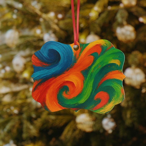 Whimsical Brushstrokes - Aluminum Ornaments, 1pc
