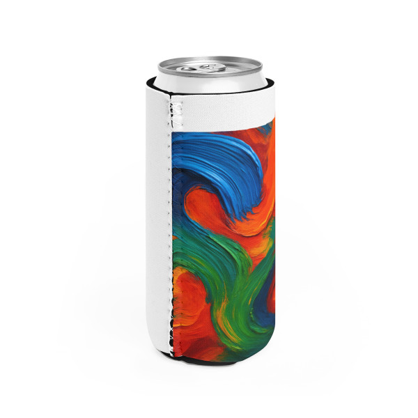 Whimsical Brushstrokes - Slim Can Cooler