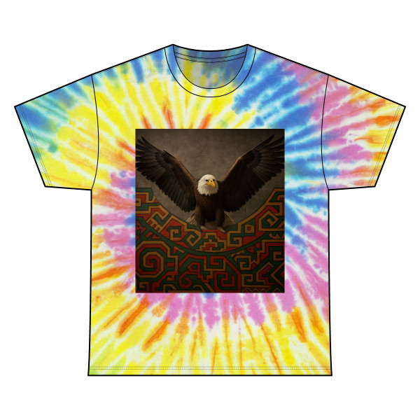 Eagle Warrior Spirit - Unisex Tie Dye Cotton Tee