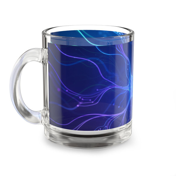 Neural Dreamscape - Glass Mug, 10oz
