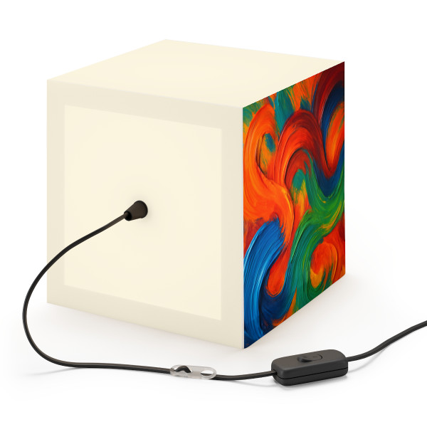 Whimsical Brushstrokes - Light Cube Lamp
