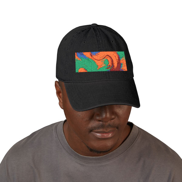 Whimsical Brushstrokes - Denim Hat (Embroidery)