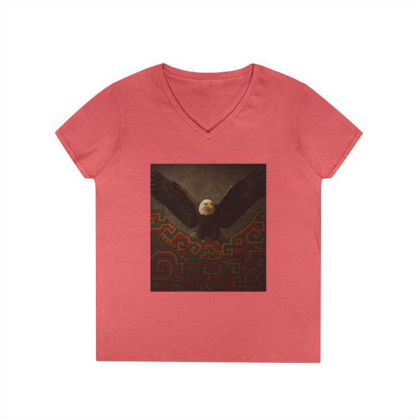 Eagle Warrior Spirit - Ladies' V-Neck T-Shirt
