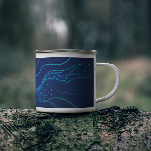 Neural Dreamscape - Enamel Camping Mug