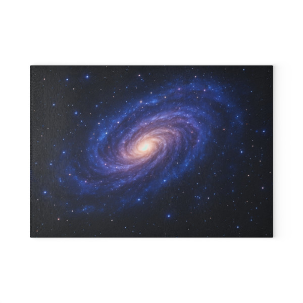 Galactic Embrace - Glass Cutting Board