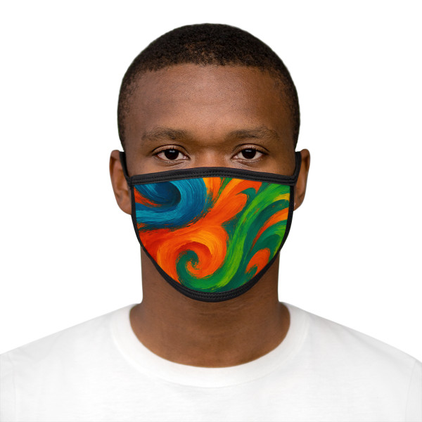 Whimsical Brushstrokes - Mixed-Fabric Face Mask